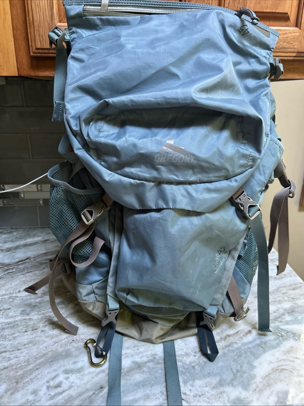 Gregory 45 L SAGE Backpack WOMEN L Camping Outdoors HIKING INTUITION. Very good